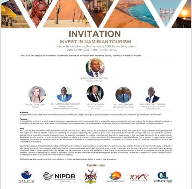 Our Managing Director will be taking part in this session of Invest in Namibian Tourism #investinnamibiantourism #nwr #tourism #supporttourism #Namibia