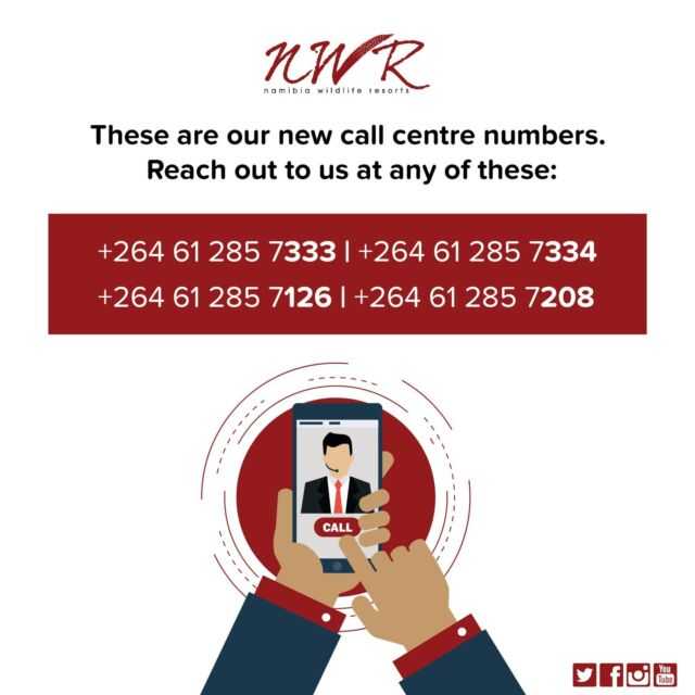 Feel free to get in touch with our call centre, we'll gladly assist you!
www.nwr.com.na
#NWRMemories #TravelWithNWR #Namibia #Africa #travelafrica #travel #tourist #NWR #instatravel #NWRMoments